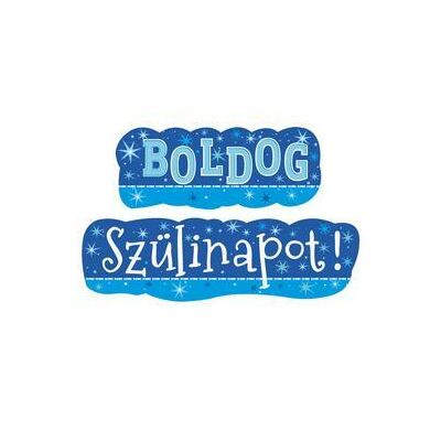 'Boldog Szülinapot!' óriás parti banner - Kék