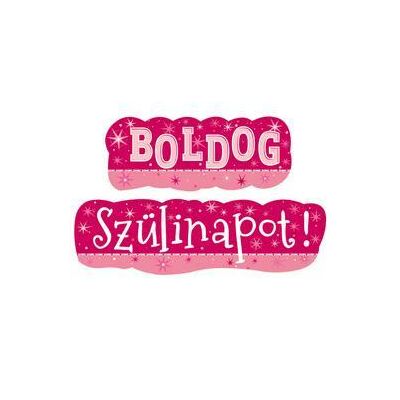 Boldog Szülinapot!' óriás parti banner - Rózsaszín
