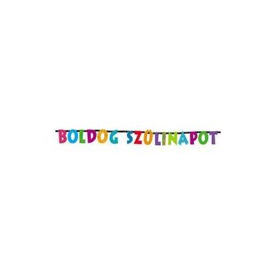 Színes boldog szülinapot betűfüzér