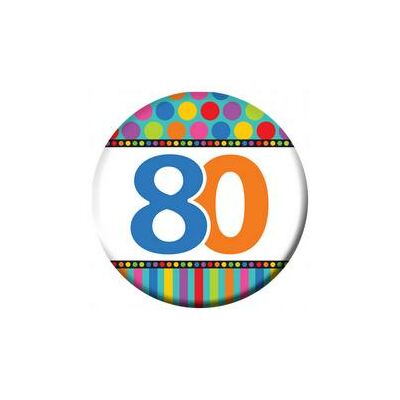 80-as Születésnapi Számos Kitűző