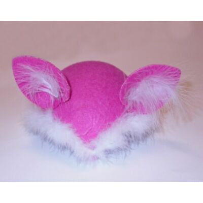Macska kalap pink-fehér