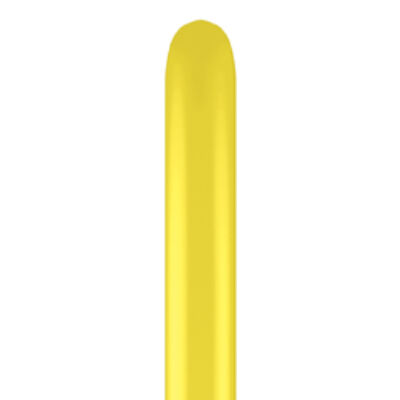 Léggömb - latex 260Q Yellow - Sárga Party Modellező Lufi