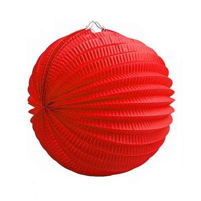 Piros kerek lampion - 23 cm