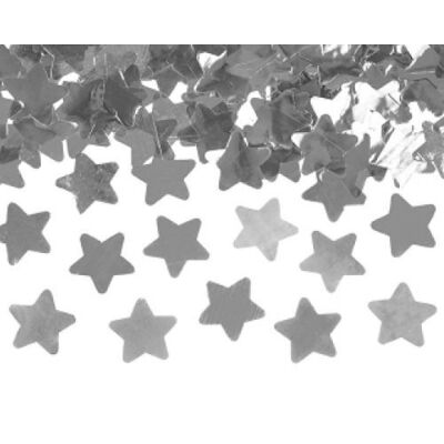 Konfetti ágyú ezüst csillagokkal 40 cm