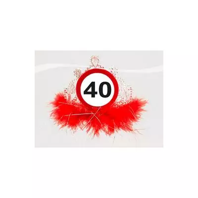 40-es sebességkorlátozó, számos születésnapi parti tiara