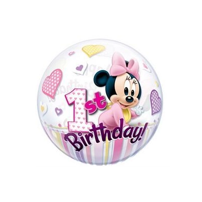 56 cm-es Disney Minnie Mouse Bubbles Lufi Első Szülinapra