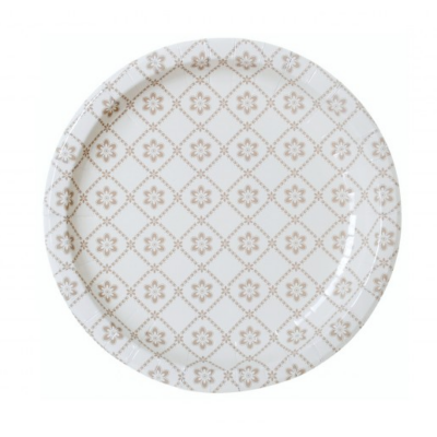 Papír tányér - virág mintával, 6 db-os