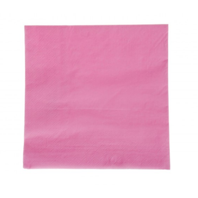 Szalvéta - rózsaszín 33 x 33 cm, 2 rétegű, 16 db-os