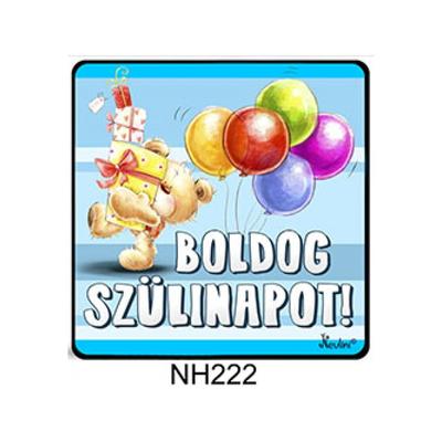 Hűtőmágnes - Boldog Szülinapot! (macis)